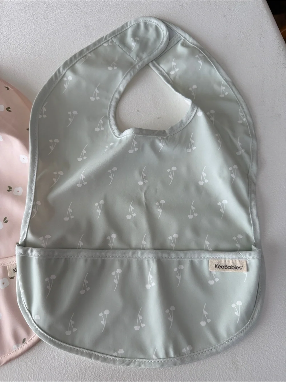 Keababies - Baby Waterproof Bibs - Pack of 3 (Pink, Sage, Mint)